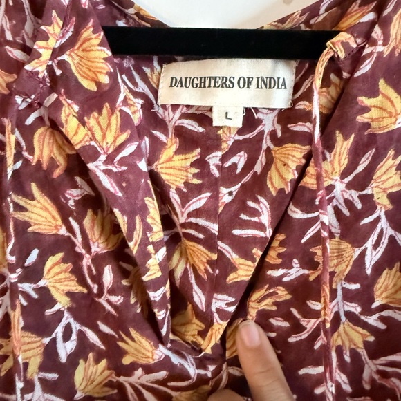 Daughters Of India Kyra Midi Dress in Sumac - Picture 3 of 6